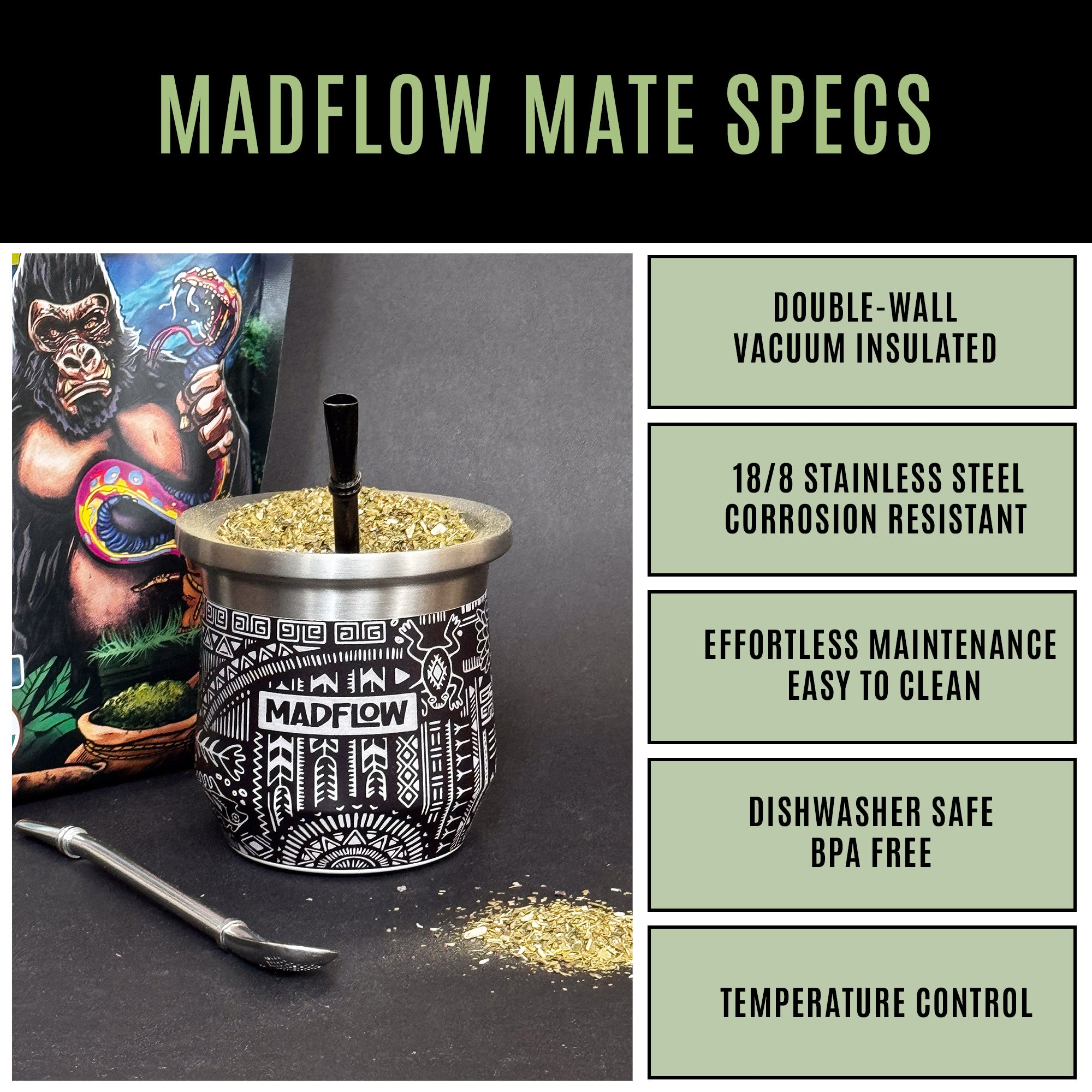 Mate Cup Aztec Black