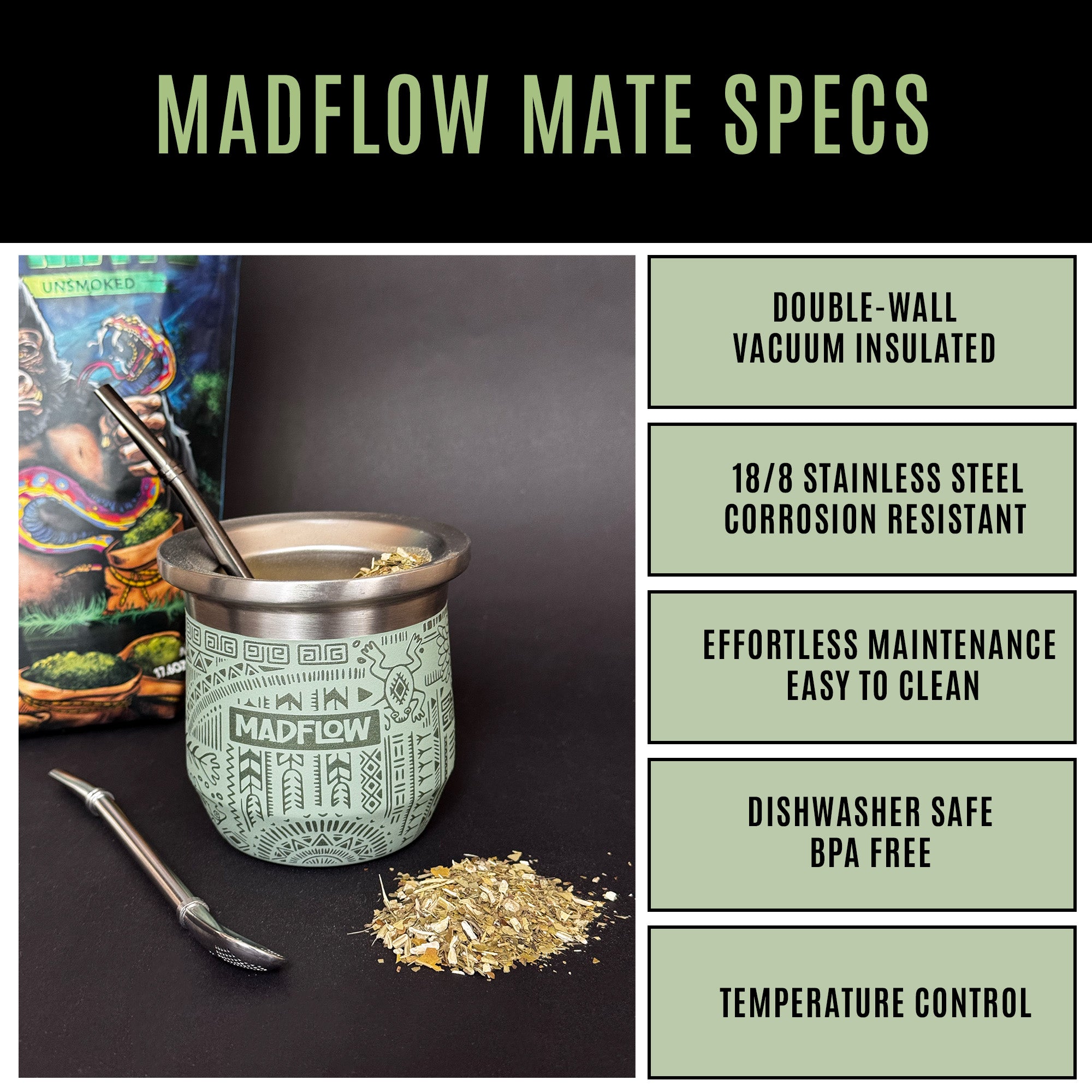 Mate Cup Aztec Green