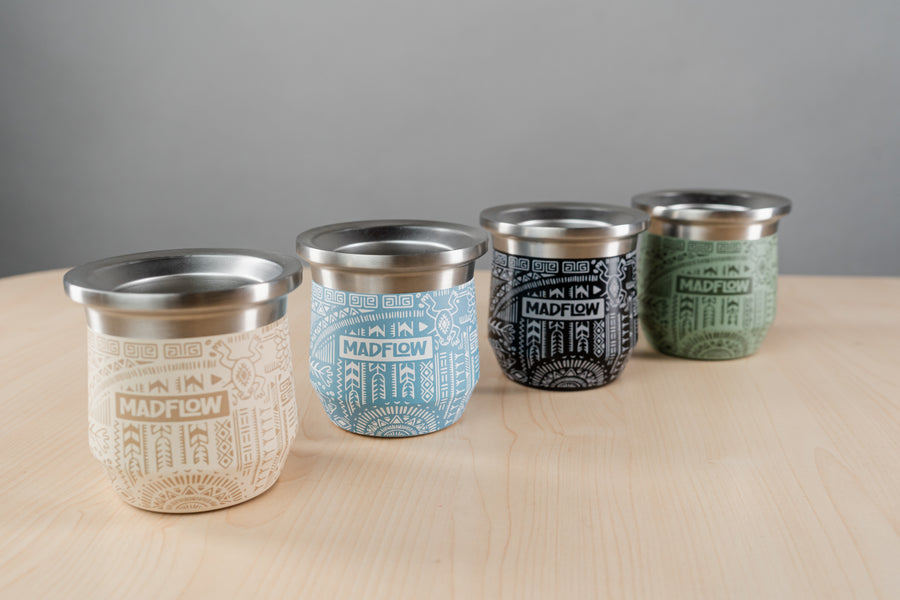 MADFLOW Aztec collection mate cups, studio shot