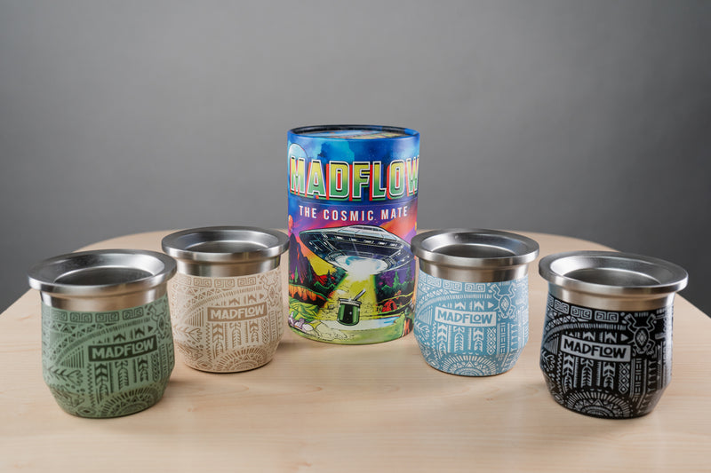 MADFLOW Aztec collection mate cups, studio shot