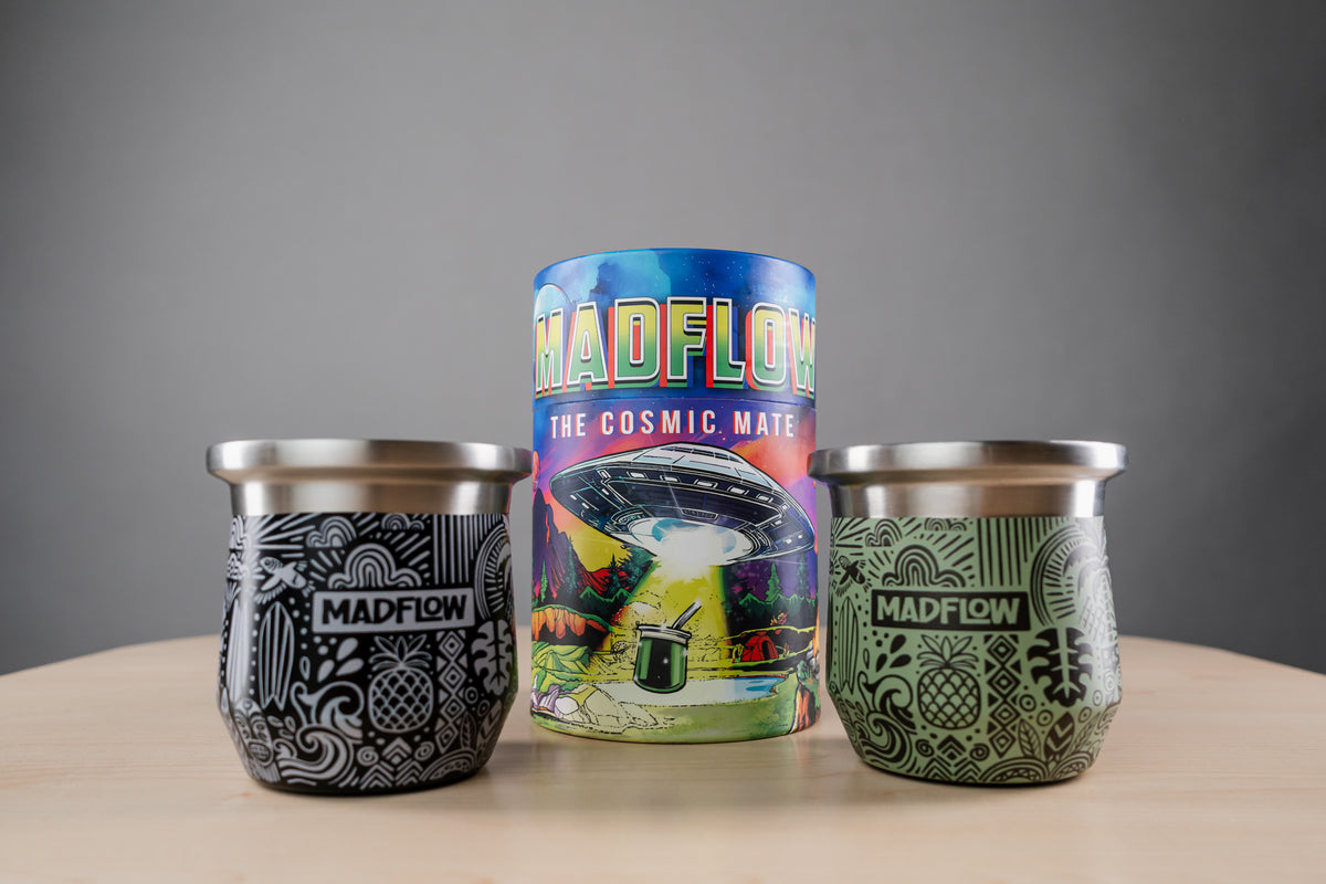 MADFLOW Tiki collection mate cups, studio shot