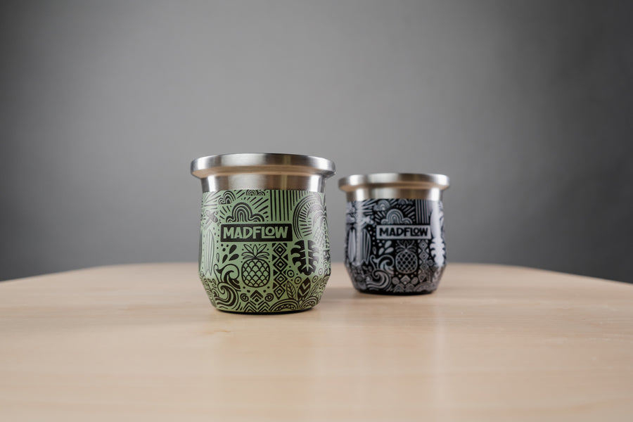 MADFLOW Tiki collection mate cups, studio shot