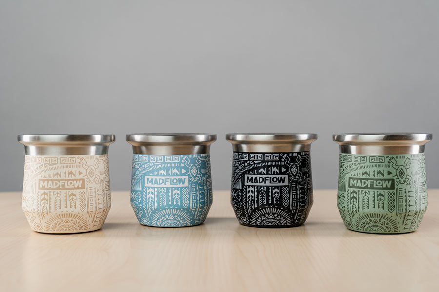 MADFLOW Aztec collection mate cups, studio shot