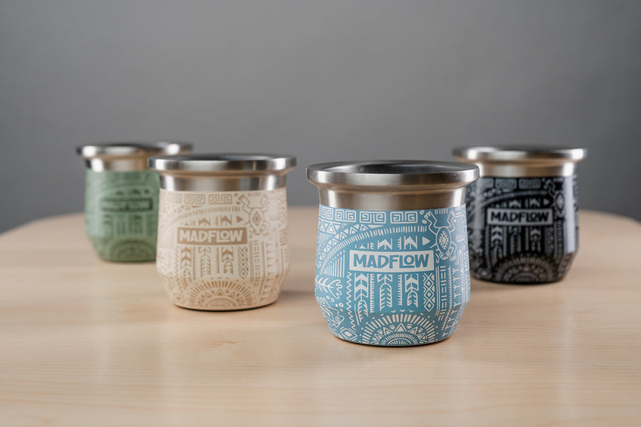 MADFLOW Aztec collection mate cups, studio shot