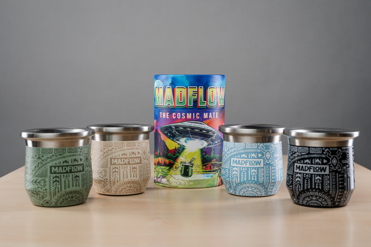 MADFLOW Aztec collection mate cups, studio shot