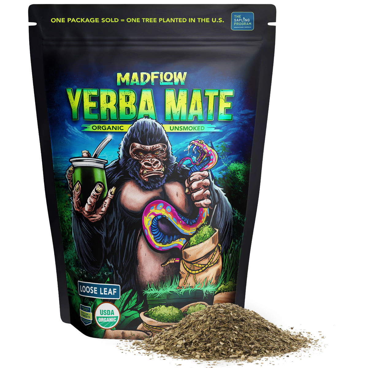 MADFLOW organic loose leaf yerba mate