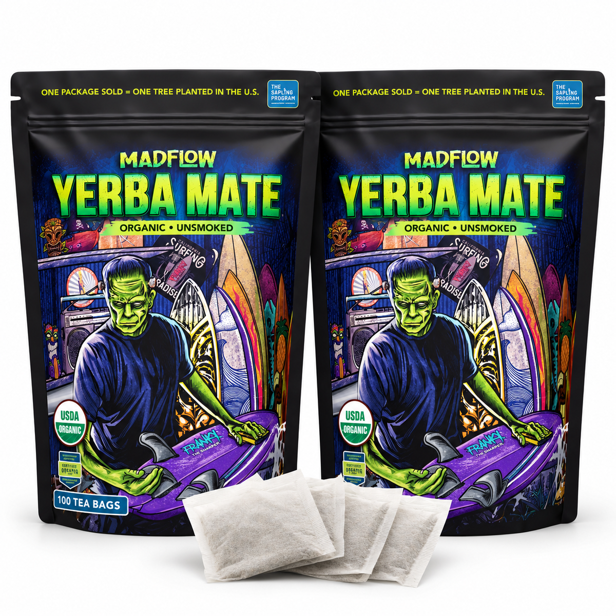 MADFLOW yerba mate tea bags 2-pack